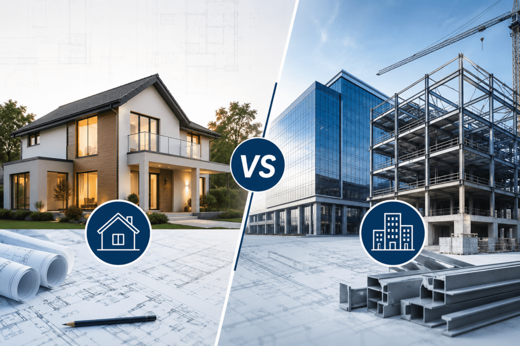 Residential Homes vs Commercial Structures