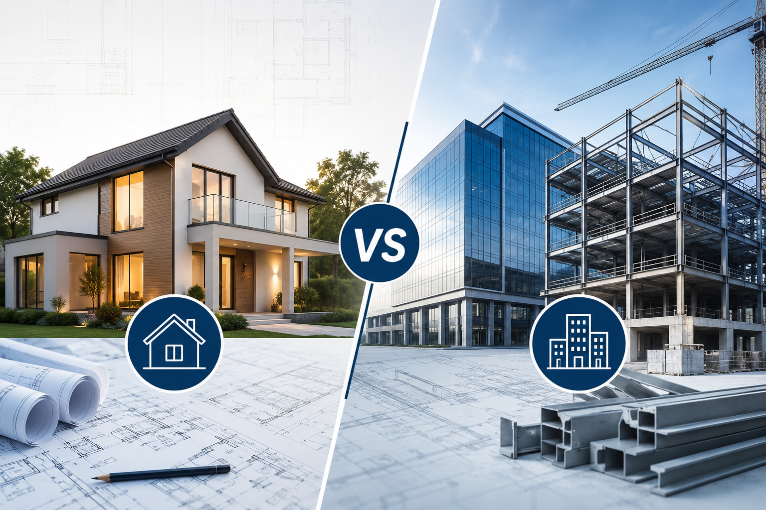 Residential Homes vs Commercial Structures